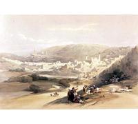 WYKUJMYTO Dipinto su Tela Classico Stampe Immagine Stampe Pittura Hebron March Th di David Roberts Per la Decorazione dell'ufficio 60x90cm