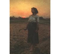 WYKUJMYTO Dipinto su Tela Classico Stampe Immagine Stampe Pittura il canto dell'allodola di Jules adolphe Breton Per la Decorazione dell'ufficio 60x90cm
