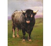 WYKUJMYTO Dipinto su Tela Classico Stampe Immagine Stampe Pittura il Nero di Rosa Bonheur Per la Decorazione dell'ufficio 60x90cm