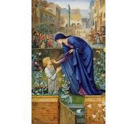 WYKUJMYTO Dipinto su Tela Classico Stampe Immagine Stampe Pittura il racconto della priora di Edward Burne-jones Per la Decorazione dell'ufficio 60x90cm