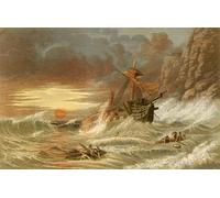 WYKUJMYTO Dipinto su Tela Classico Stampe Immagine Stampe Pittura Illustrazione per Il naufragio del falconiere di Alexander Lydon Per la Decorazione dell'ufficio 60x90cm
