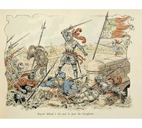 WYKUJMYTO Dipinto su Tela Classico Stampe Immagine Stampe Pittura Illustrazione tratta dal libro Storia del Cavaliere Bayard di Paul De Semant Per la Decorazione dell'ufficio 60x90cm