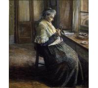 WYKUJMYTO Dipinto su Tela Classico Stampe Immagine Stampe Pittura la Madre Ritratto di donna anziana di Umberto Boccioni Per la Decorazione dell'ufficio 60x90cm