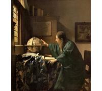 WYKUJMYTO Dipinto su Tela Classico Stampe Immagine Stampe Pittura l'astronomo di Jan Vermeer Van Delft Per la Decorazione dell'ufficio 60x90cm