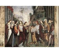WYKUJMYTO Dipinto su Tela Classico Stampe Immagine Stampe Pittura le Nozze di santa Cecilia Francesco Francia Per la Decorazione dell'ufficio 60x90cm