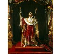 WYKUJMYTO Dipinto su Tela Classico Stampe Immagine Stampe Pittura L'imperatore Napoleone I nelle sue vesti imperiali di Jacques Louis David Per la Decorazione dell'ufficio 60x90cm