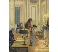 WYKUJMYTO Dipinto su Tela Classico Stampe Immagine Stampe Pittura Napoleone Bonaparte dice addio a sua moglie di Jacques Marie Gaston Onfray De Breville Per la Decorazione dell'ufficio 60x90cm