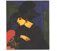 WYKUJMYTO Dipinto su Tela Classico Stampe Immagine Stampe Pittura Paesaggio innevato di Ernst Ludwig Kirchner Per la Decorazione dell'ufficio 60x90cm
