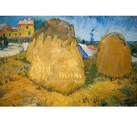 WYKUJMYTO Dipinto su Tela Classico Stampe Immagine Stampe Pittura Pile di grano in Provenza - Vincent Van Gogh Per la Decorazione dell'ufficio 60x90cm