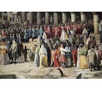 WYKUJMYTO Dipinto su Tela Classico Stampe Immagine Stampe Pittura Reception of the French Ambassador by Canaletto Per la Decorazione dell'ufficio 60x90cm
