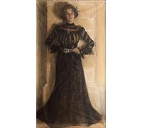 WYKUJMYTO Dipinto su Tela Classico Stampe Immagine Stampe Pittura Ritratto della moglie artista: di Peder Severinese Krøyer Per la Decorazione dell'ufficio 60x90cm
