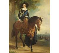 WYKUJMYTO Dipinto su Tela Classico Stampe Immagine Stampe Pittura Ritratto della regina a cavallo di Francis Grant Per la Decorazione dell'ufficio 60x90cm