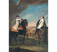 WYKUJMYTO Dipinto su Tela Classico Stampe Immagine Stampe Pittura Ritratto equestre di Guglielmo Di Monfort di Pietro Longhi Per la Decorazione dell'ufficio 60x90cm