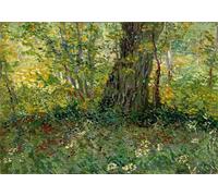 WYKUJMYTO Dipinto su Tela Classico Stampe Immagine Stampe Pittura Sous-bois Underwood di Vincent Gogh Van Per la Decorazione dell'ufficio 60x90cm