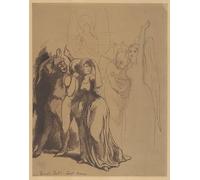 WYKUJMYTO Dipinto su Tela Classico Stampe Immagine Stampe Pittura Ultima scena di Dante Gabriel Rossetti Per la Decorazione dell'ufficio 60x90cm