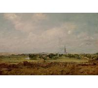 WYKUJMYTO Dipinto su Tela Classico Stampe Immagine Stampe Pittura Veduta di Salisbury di John Constable Per la Decorazione dell'ufficio 60x90cm