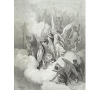 WYKUJMYTO Famoso Quadri Moderni Artistico Poster Abdiel e il nemico di Gustave Dore Per la Decorazione Domestica 60x90cm