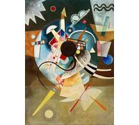 WYKUJMYTO Famoso Quadri Moderni Artistico Poster Ein Zentrum di Vasilij Kandinskij Per la Decorazione Domestica 60x90cm