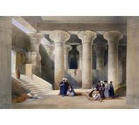 WYKUJMYTO Famoso Quadri Moderni Artistico Poster Esna Temple Novembre di David Roberts Per la Decorazione Domestica 60x90cm