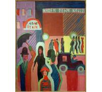 WYKUJMYTO Famoso Quadri Moderni Artistico Poster Grandi magazzini sotto la pioggia di Ernst Ludwig Kirchner Per la Decorazione Domestica 60x90cm