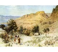 WYKUJMYTO Famoso Quadri Moderni Artistico Poster Il campo di David S a Ein Gedi nascose la Bibbia di William Brassey Hole Per la Decorazione Domestica 60x90cm
