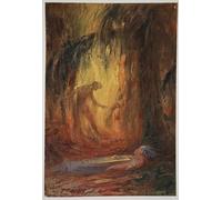 WYKUJMYTO Famoso Quadri Moderni Artistico Poster Il risveglio di Brunilde di Hermann Hendrich Per la Decorazione Domestica 60x90cm