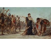 WYKUJMYTO Famoso Quadri Moderni Artistico Poster il Sacrificio alla Patria di Georges Moreau De Tours Per la Decorazione Domestica 60x90cm