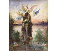 WYKUJMYTO Famoso Quadri Moderni Artistico Poster il Sacro Elefante di Gustave Moreau Per la Decorazione Domestica 60x90cm