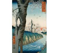 WYKUJMYTO Famoso Quadri Moderni Artistico Poster Koganei nella provincia di Musashi di Utagawa Hiroshige Per la Decorazione Domestica 60x90cm