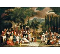 WYKUJMYTO Famoso Quadri Moderni Artistico Poster La cacciata del sultano Ahmed III di Jean Baptiste Vanmour Per la Decorazione Domestica 60x90cm