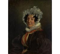 WYKUJMYTO Famoso Quadri Moderni Artistico Poster Madame Henri François Riesener Félicité Longrois di Ferdinandeugene Delacroix Per la Decorazione Domestica 60x90cm