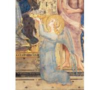 WYKUJMYTO Famoso Quadri Moderni Artistico Poster Maesta Angelo che offre fiori alla Vergine di Simone Maritini Per la Decorazione Domestica 60x90cm