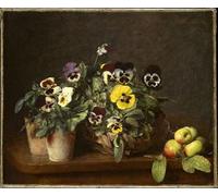 WYKUJMYTO Famoso Quadri Moderni Artistico Poster Natura morta con viole del pensiero di Henry Fantin-Latour Per la Decorazione Domestica 60x90cm