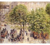 WYKUJMYTO Famoso Quadri Moderni Artistico Poster Place Du Theatre Français Camille Pissarro Per la Decorazione Domestica 60x90cm