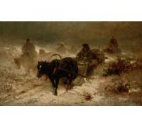 WYKUJMYTO Famoso Quadri Moderni Artistico Poster Ritorno a casa del esimo secolo di Adolf Schreyer Per la Decorazione Domestica 60x90cm