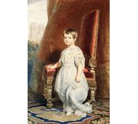 WYKUJMYTO Famoso Quadri Moderni Artistico Poster Ritratto del conte di Parigi da ragazzo in costume bianco di Xaver Winterhalter Per la Decorazione Domestica 60x90cm