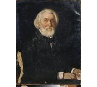WYKUJMYTO Famoso Quadri Moderni Artistico Poster Ritratto dello scrittore Ivan Sergeyevich Turgenev Turgenev - Ilya Efimovich Repin Per la Decorazione Domestica 60x90cm