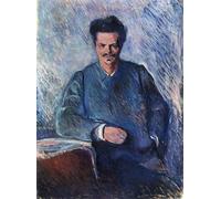 WYKUJMYTO Famoso Quadri Moderni Artistico Poster Ritratto di August Strindberg di Edvard Munch Per la Decorazione Domestica 60x90cm