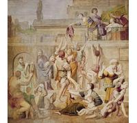 WYKUJMYTO Famoso Quadri Moderni Artistico Poster Santa Cecilia distribuisce l'elemosina del Domenichino Per la Decorazione Domestica 60x90cm
