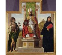 WYKUJMYTO Famoso Quadri Moderni Artistico Poster St Lanfranc of Pavia Enthroned Between St the Baptist by Battista Cima Da Conegliano Per la Decorazione Domestica 60x90cm