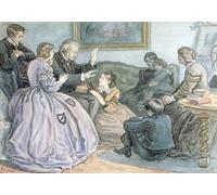 WYKUJMYTO Famoso Quadri Moderni Artistico Poster Storia di Natale che racconta una storia d'inverno di John Everett Millais Per la Decorazione Domestica 60x90cm