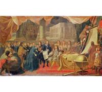 WYKUJMYTO Famoso Quadri Moderni Artistico Poster Studio per l'istituzione dell'Academie Des Sciences di Charles Le Brun Per la Decorazione Domestica 60x90cm