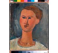 WYKUJMYTO Famoso Quadri Moderni Artistico Poster Testa di giovane donna di Amedeo Modigliani Per la Decorazione Domestica 60x90cm