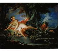 WYKUJMYTO Famoso Quadri Moderni Artistico Poster Una bagnante spaventata di François Boucher Per la Decorazione Domestica 60x90cm