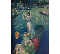 WYKUJMYTO Famoso Quadri Moderni Artistico Poster una regata sul Tamigi di Christopher Richard Wynne Nevinson Per la Decorazione Domestica 60x90cm