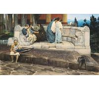 WYKUJMYTO Famoso Quadri Moderni Artistico Poster un'esedra di Lawrence Alma Tadema Per la Decorazione Domestica 60x90cm