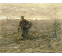 WYKUJMYTO Famoso Quadri Moderni Artistico Poster Vecchia nella brughiera di Jozef Israëls Per la Decorazione Domestica 60x90cm