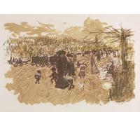 WYKUJMYTO Famoso Quadri Moderni Artistico Poster Viale del Bois De Boulogne di Pierre Bonnard Per la Decorazione Domestica 60x90cm