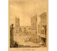 WYKUJMYTO Famoso Quadri Moderni Artistico Poster Vista a Warwick con la chiesa di St. Marys di Antonio Canal Per la Decorazione Domestica 60x90cm