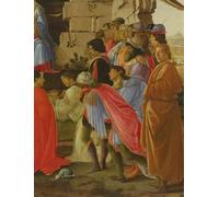 WYKUJMYTO Quadri Moderni Artistico Poster l'Adorazione dei Magi Particolare raffigurante l'Autoritratto e quelli della Famiglia Medici Vedi di Sandro Botticelli Per la Decorazione Domestica 60x90cm